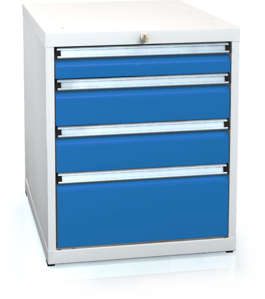 Unterbaublöcke für modulare Werkbänke 662 x 555 x 600 - 4x Schubladen